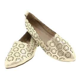 Ballerines ajourées dorées Filippo DP2039 GO beige d'or 3