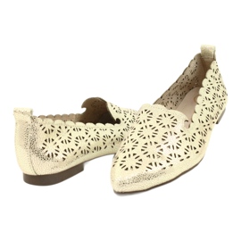 Ballerines ajourées dorées Filippo DP2039 GO beige d'or 2