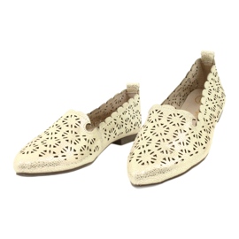 Ballerines ajourées dorées Filippo DP2039 GO beige d'or 1