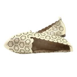 Ballerines ajourées dorées Filippo DP2039 GO beige d'or 4