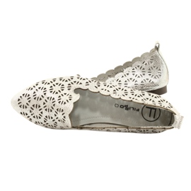 Ballerines ajourées argent Filippo DP2039 SI gris 4