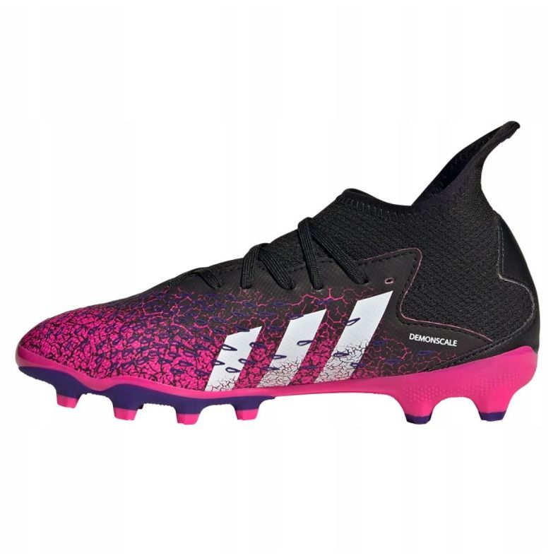 Chaussures de foot Adidas Predator Freak.3 Mg Jr FW7532 noir, noir, rose noir 1