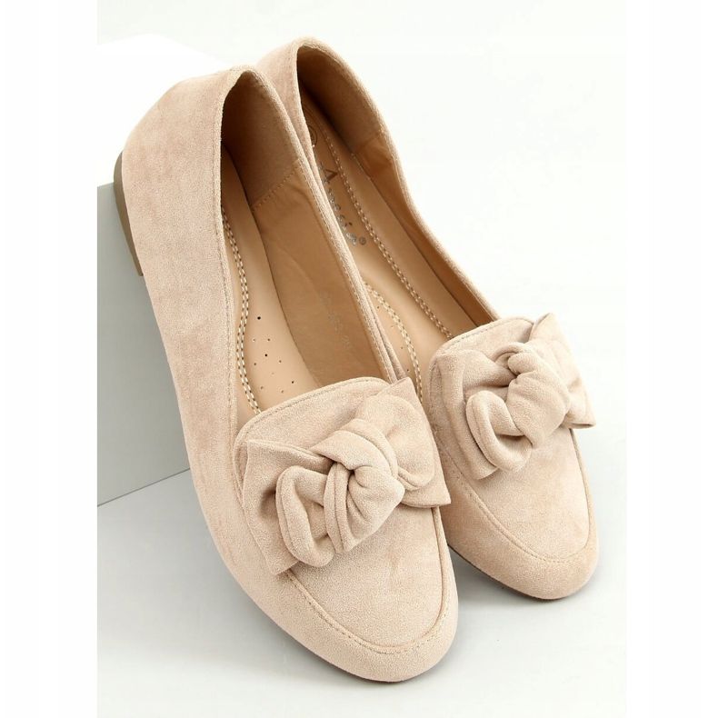 Mocassins à nœud Beige 88-382 Beige 1