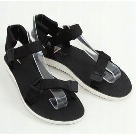 Sandales de sport noires N-67 Velcro noires 1