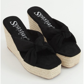 Noir XY14P Espadrilles compensées noires 1