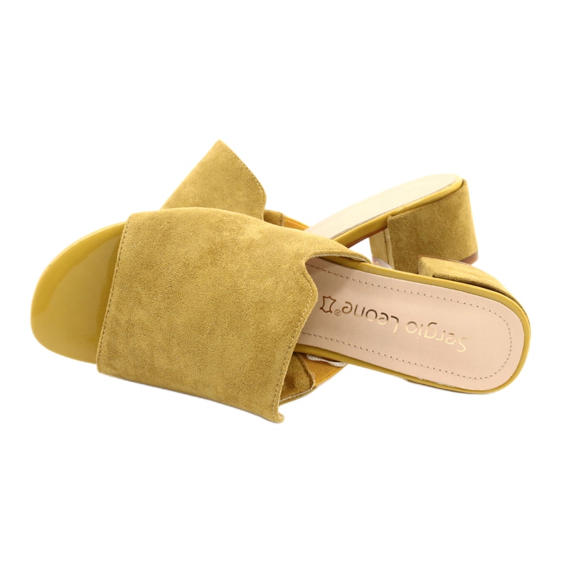 Pantoufles Sergio Leone KL313 Jaunes 4