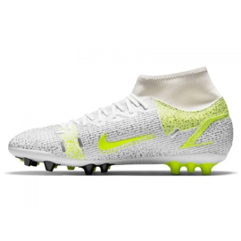 Chaussures de football Nike Superfly 8 Academy Ag M CV0842-107 argent, blanc argent 2