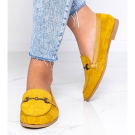 Mocassins moutarde en éco-suède Juliette jaune 4