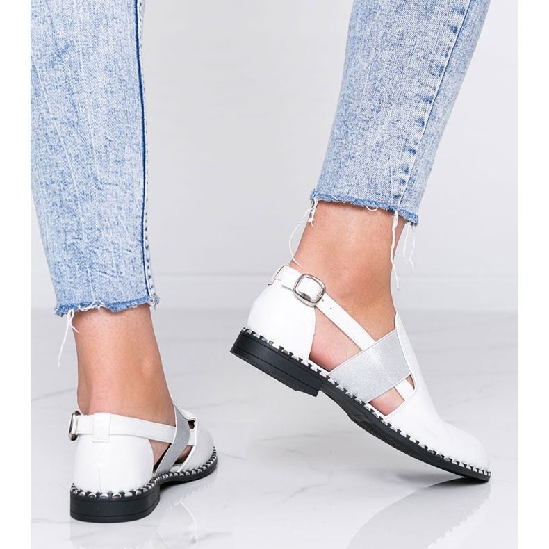 Chaussures blanches brillantes Madison Ave 1