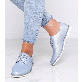 Chaussures ajourées Kyoto brillantes bleues 2