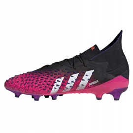 Chaussures de foot Adidas Predator Freak.1 Ag M FW7242 graphite, noir, violet noir 1
