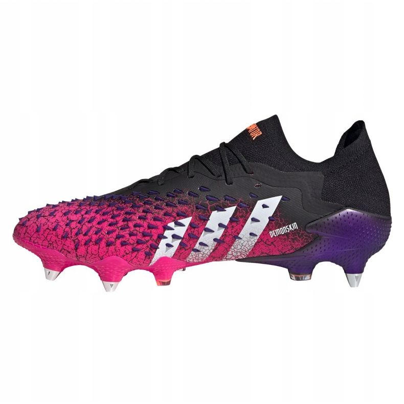 Chaussures de foot Adidas Predator Freak.1 Low Sg M FW7246 graphite, noir, violet noir 1