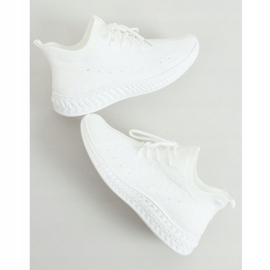 Blanc 7819 Chaussettes blanches chaussures de sport 1