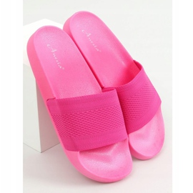 Chaussons tricotés Fuchsia MU-5 Fuchsia rose 1