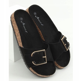 Chaussons en liège noir N-111 Noir le noir 1