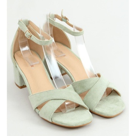 Sandales à talons aigue-marine 8832 Vert 1