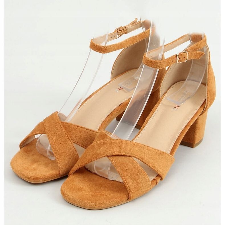 Sandales à talons camel 8832 Camel brun 1