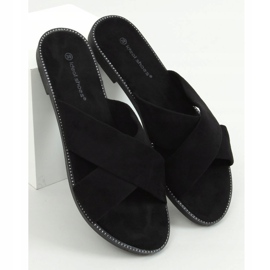 Noir Chaussons croisés pour femmes 5143 Noir le noir 1