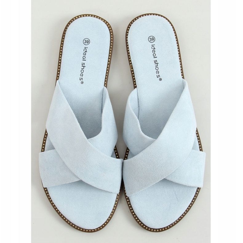 Mules bleues femme 5143 LT.BLUE 1 Mules bleues femme 5143 LT.BLUE 1