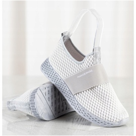 SHELOVET Baskets à enfiler avec maille gris 1