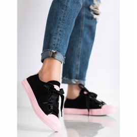 SHELOVET Baskets nouées élégantes le noir 1 SHELOVET Baskets nouées élégantes le noir 1