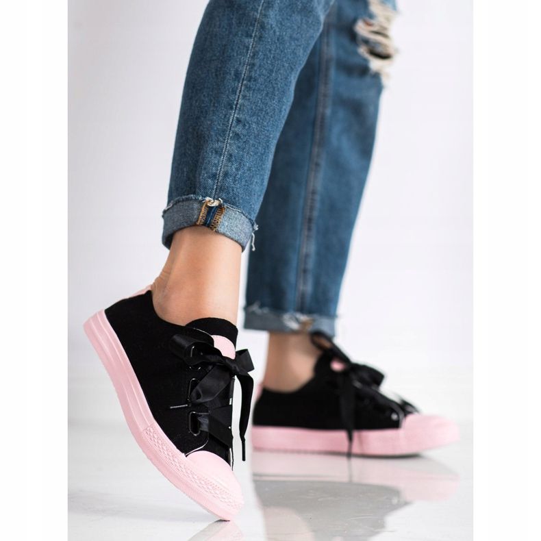 SHELOVET Baskets nouées élégantes le noir 1 SHELOVET Baskets nouées élégantes le noir 1