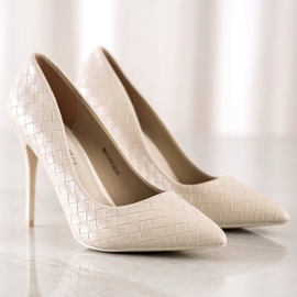 Goodin Escarpins à la mode sur une épingle beige 1