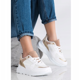 SHELOVET Baskets élégantes avec maille blanc 1