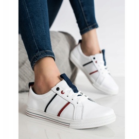 Filippo Chaussures de sport classiques en cuir blanc 2