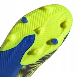Adidas Nemeziz.3 Ll Fg chaussures de football bleu-vert FW7411 blanc, noir, bleu, jaune 5