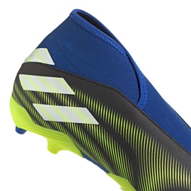 Adidas Nemeziz.3 Ll Fg chaussures de football bleu-vert FW7411 blanc, noir, bleu, jaune 4