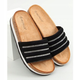 Chaussons en liège noir LS018 Noir le noir 1
