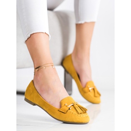 Kayla Mocassins à la mode jaune 3