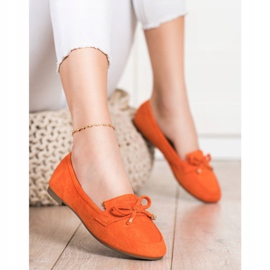 Anesia Paris Mocassins Avec Un Noeud orange 1