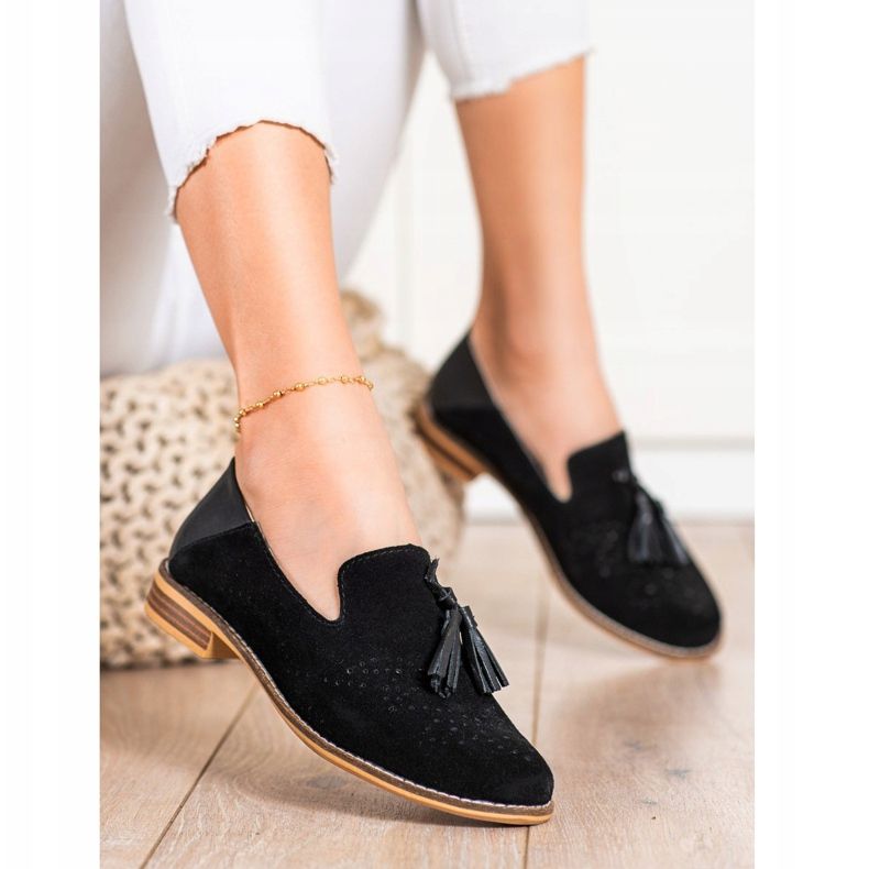 Filippo Seigneurs de cuir avec franges noir 1