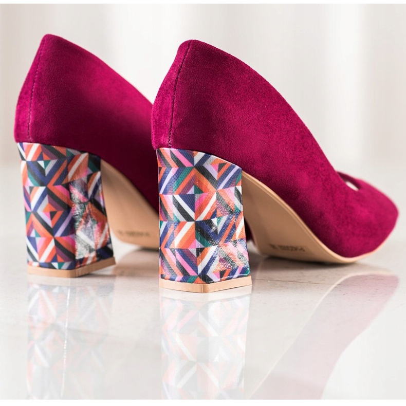 Sabatina Escarpins à bout ouvert avec talon décoratif rose 1 Sabatina Escarpins à bout ouvert avec talon décoratif rose 1