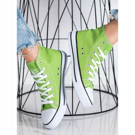 Baskets montantes New Age vert 1