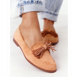 EVE Mocassins en Daim à Franges Camel Alicante brun 3