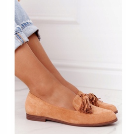 EVE Mocassins en Daim à Franges Camel Alicante brun 1
