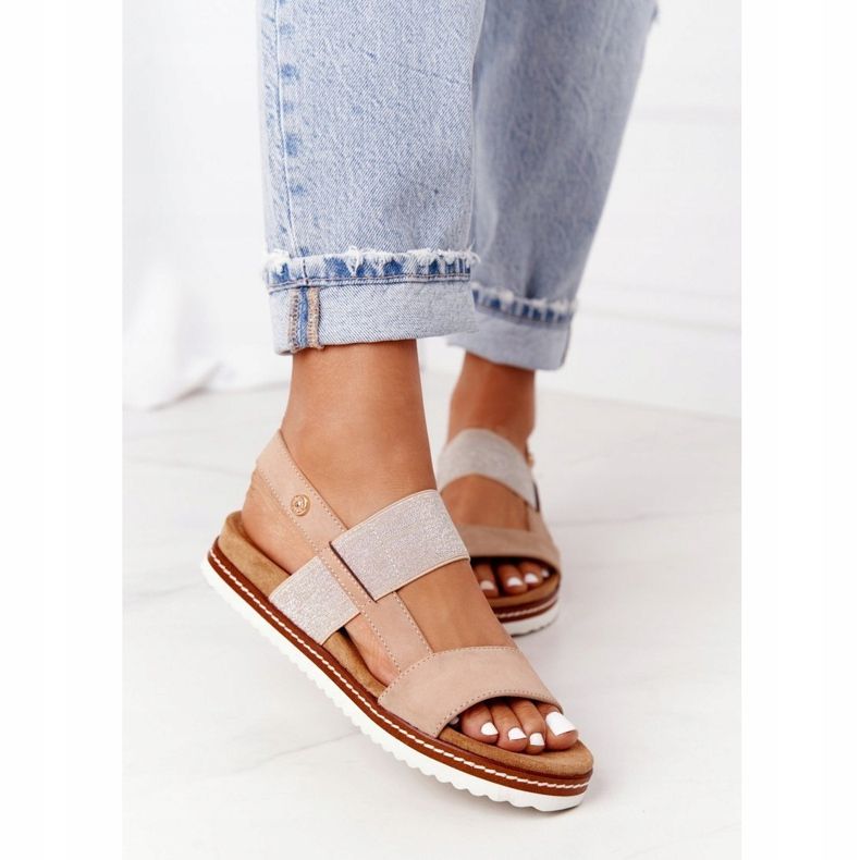 EVE Sandales À Manchette Argent Beige Almeria 2 EVE Sandales À Manchette Argent Beige Almeria 2