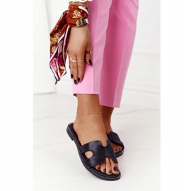 EVE Chaussons En Cuir Avec Oxyde De Zirconium Noir Modena le noir 2