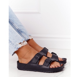 NEWS Pantoufles En Caoutchouc Stacy Noir Pour Femmes 1