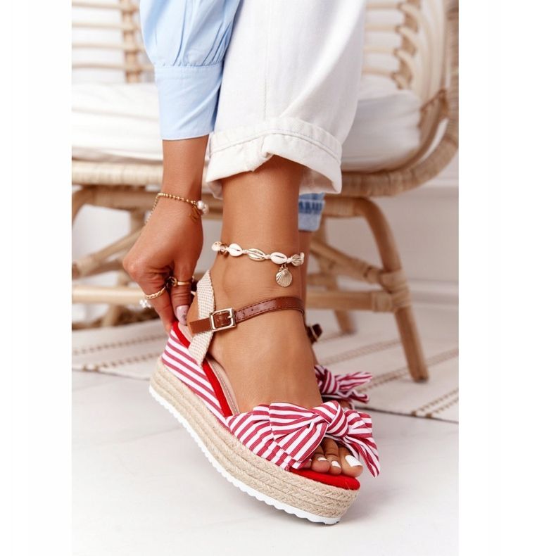 PG1 Sandales compensées façon Mer Rouge La Isla Bonita blanche multicolore 2