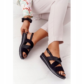Sandales en Daim Sergio Leone SK039 Noir et Argent le noir 6
