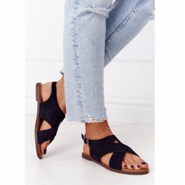 Sandales en daim Sergio Leone SK060 Noir le noir 1