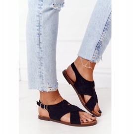 Sandales en daim Sergio Leone SK060 Noir le noir 3