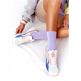 Chaussures de Sport Femme Mousse Mémoire Big Star HH274809 Blanc-Rose violet bleu jaune 3