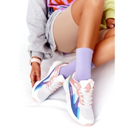 Chaussures de Sport Femme Mousse Mémoire Big Star HH274809 Blanc-Rose violet bleu jaune 2