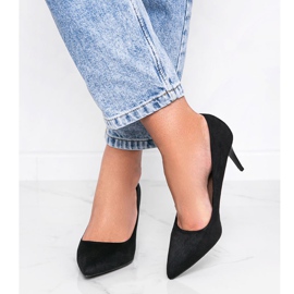 Escarpins noirs sur talon Calla le noir 1