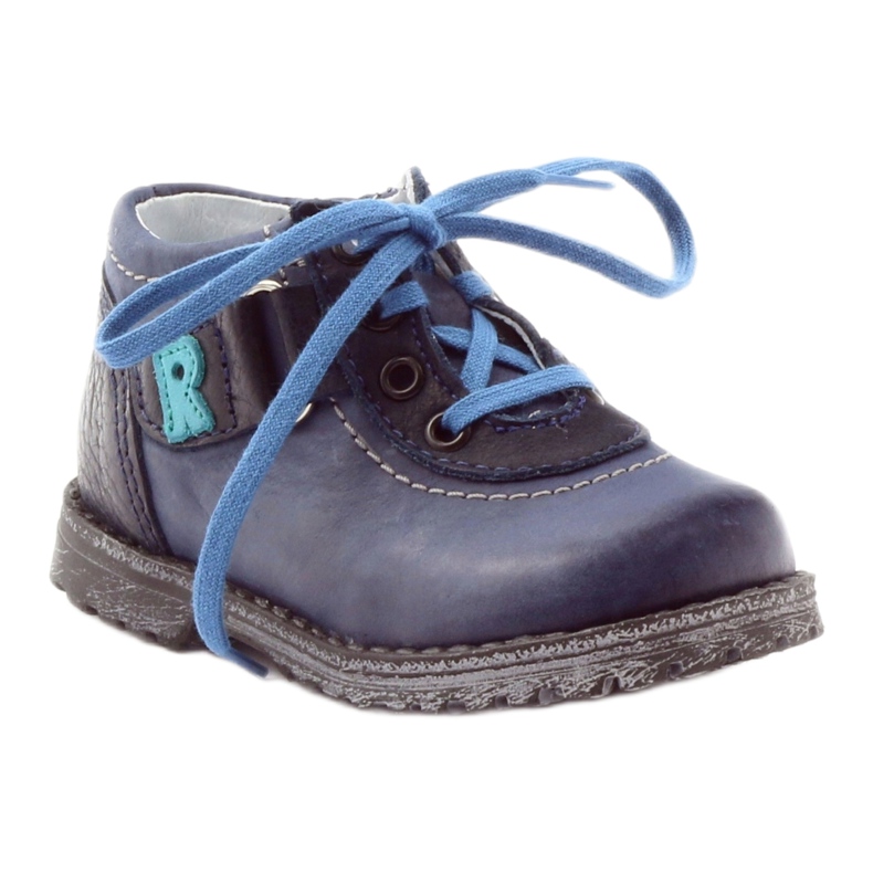 Bottines en cuir garçon 1456 bleu marine RenBut 1